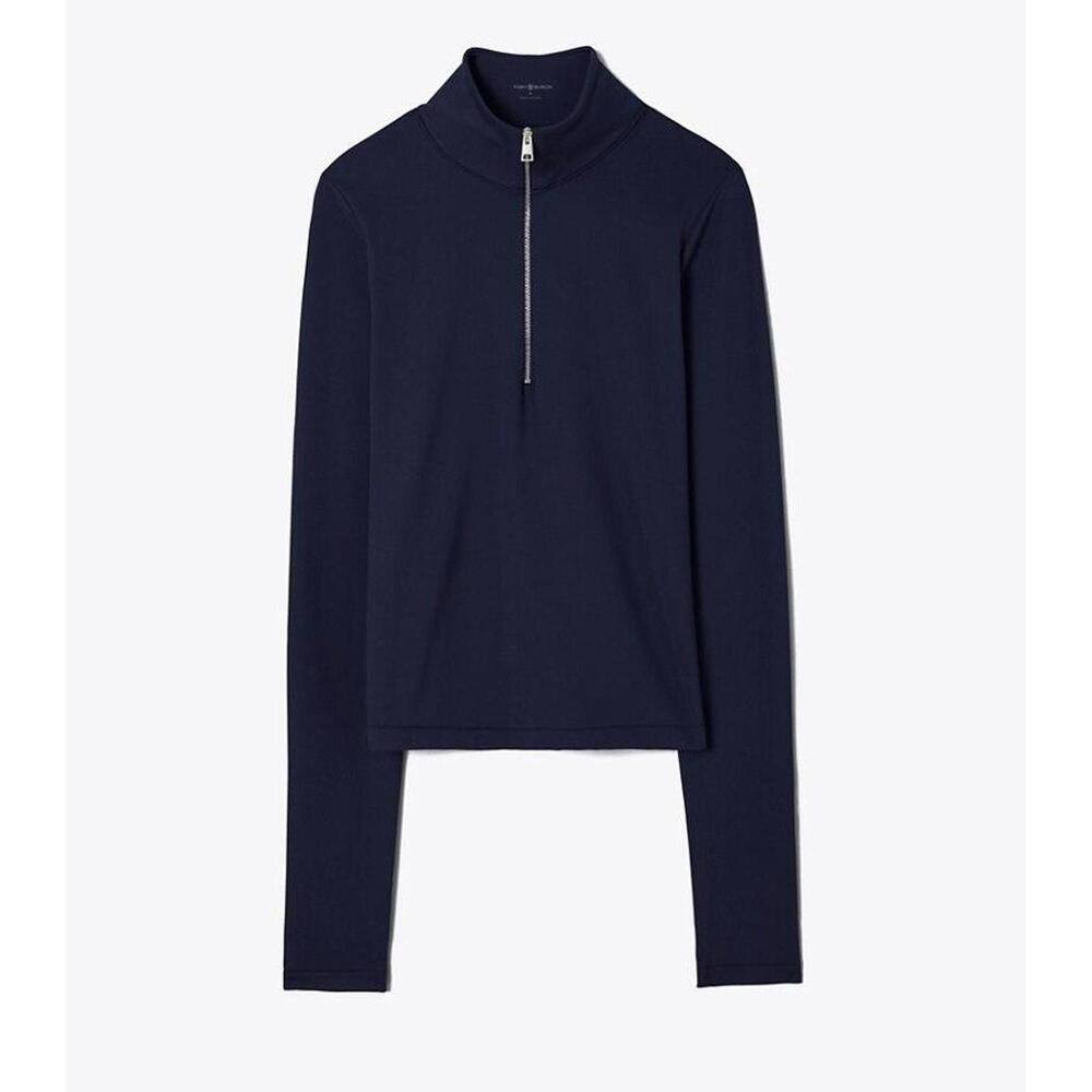 Long Sleeve Navy Half-Zip